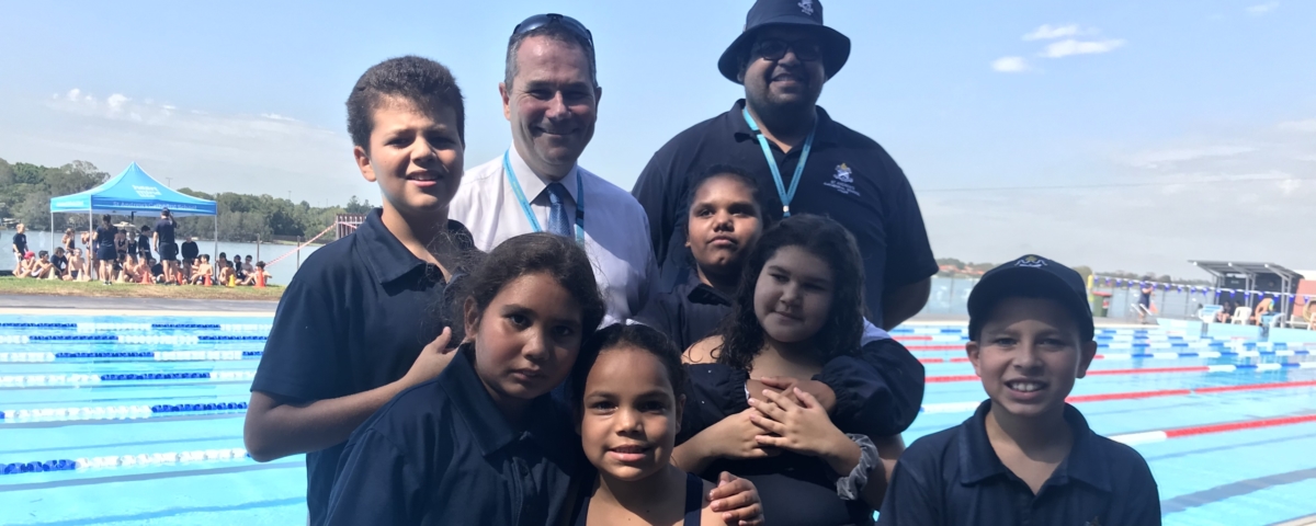 Staff and pupils from the Gawura 2020 Swimming Carnival